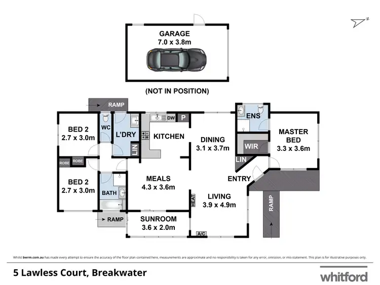 Floorplan of Homely house listing, 5 Lawless Court, Breakwater VIC 3219