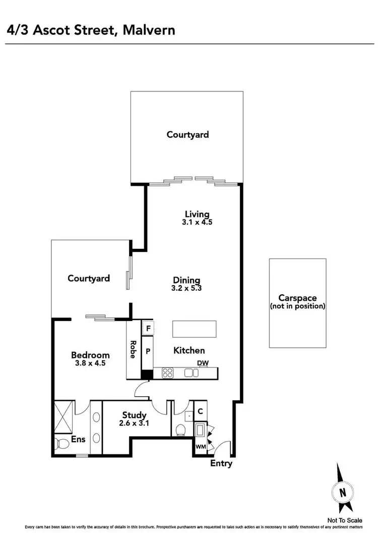 Floorplan of Homely apartment listing, 4/3 Ascot Street, Malvern VIC 3144