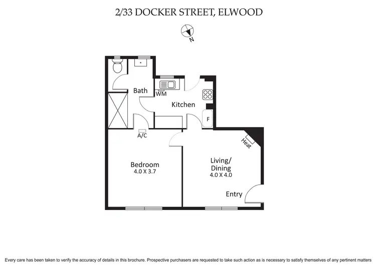 Floorplan of Homely apartment listing, 2/33 Docker Street, Elwood VIC 3184