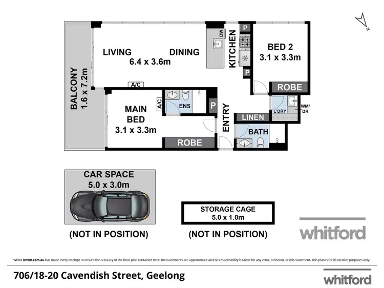 Floorplan of Homely apartment listing, 706/18-20 Cavendish Street, Geelong VIC 3220