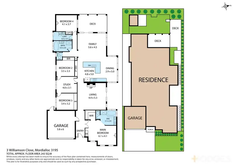 Floorplan of Homely house listing, 3 Williamson Close, Mordialloc VIC 3195