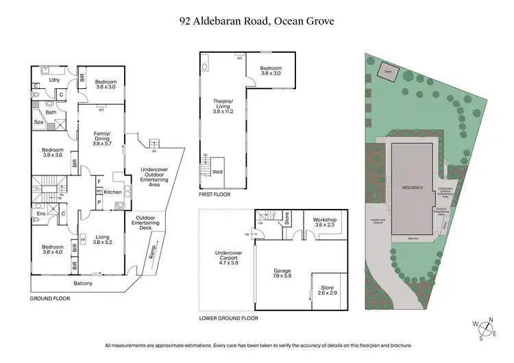 Floorplan of Homely house listing, 92 Aldebaran Road, Ocean Grove VIC 3226