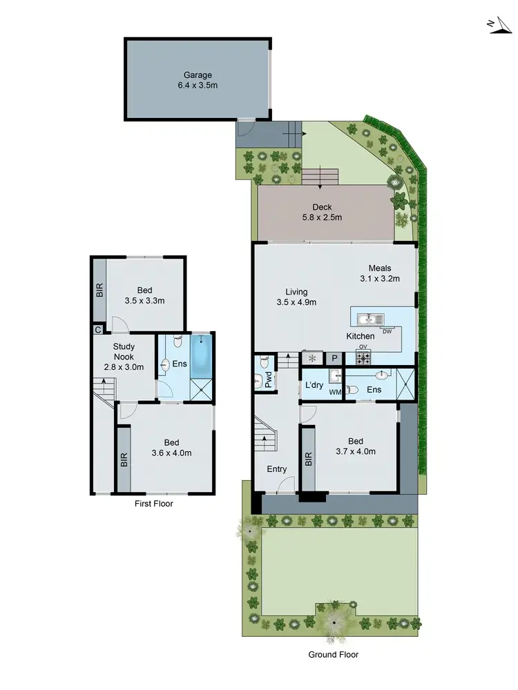 Floorplan of Homely townhouse listing, 3/7 Stapley Crescent, Chadstone VIC 3148