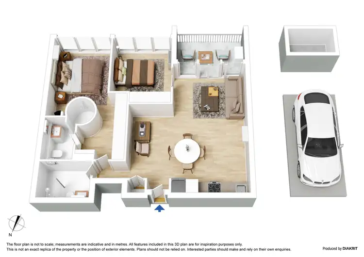Floorplan of Homely apartment listing, 1603/22 Dorcas Street, Southbank VIC 3006