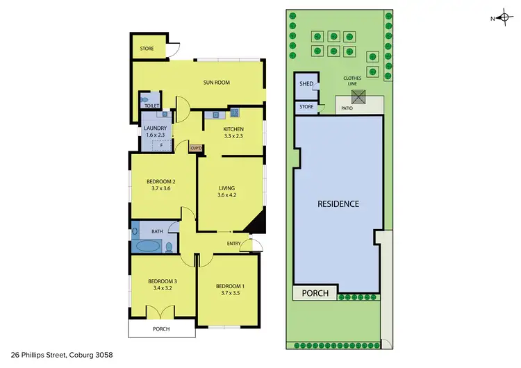 Floorplan of Homely house listing, 26 Phillips Street, Coburg VIC 3058