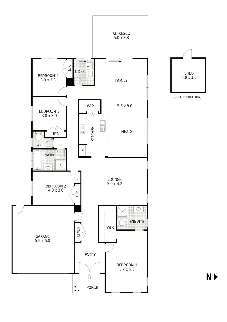 Floorplan of Homely house listing, 16 Palladium Circle, Beveridge VIC 3753