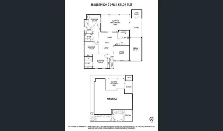 Floorplan of Homely unit listing, 1B Berembong Drive, Keilor East VIC 3033