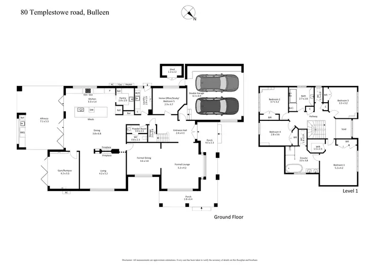 Floorplan of Homely house listing, 80 Templestowe Road, Bulleen VIC 3105