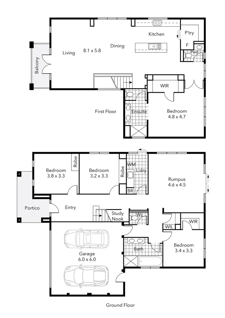 Floorplan of Homely house listing, 14 St Mirren Drive, Nerrina VIC 3350