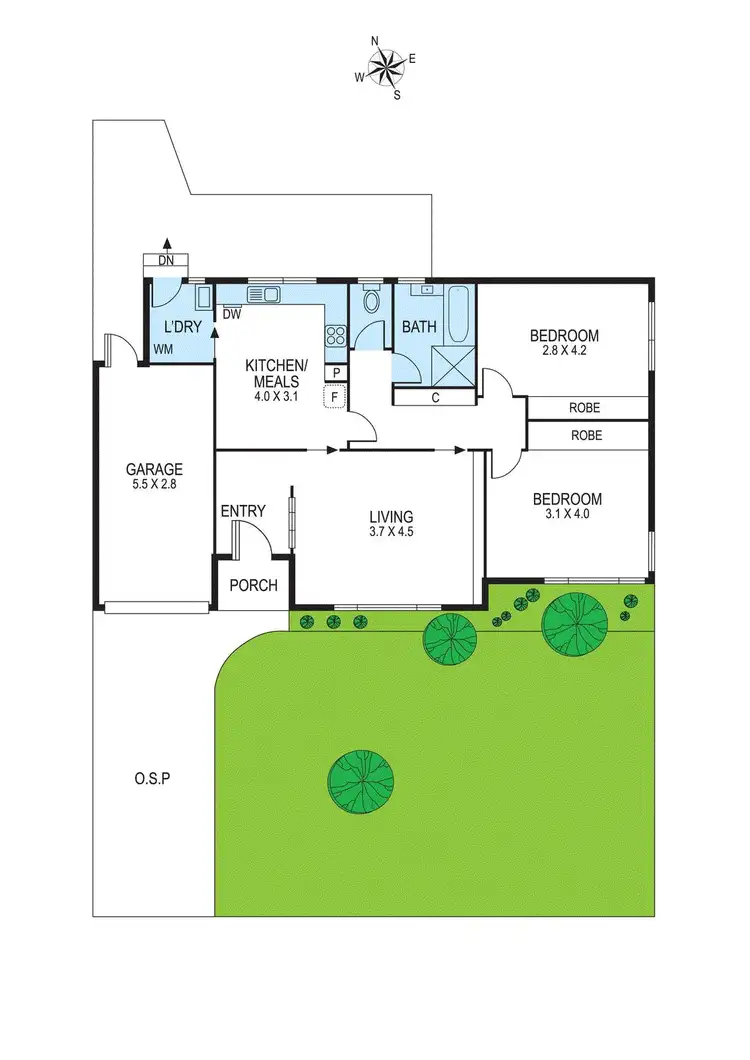 Floorplan of Homely villa listing, 1/5 Waratah Avenue, Glen Huntly VIC 3163