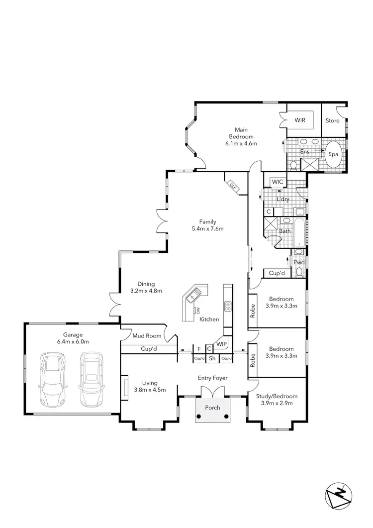 Floorplan of Homely house listing, 12 Heights Crescent, Ballarat North VIC 3350