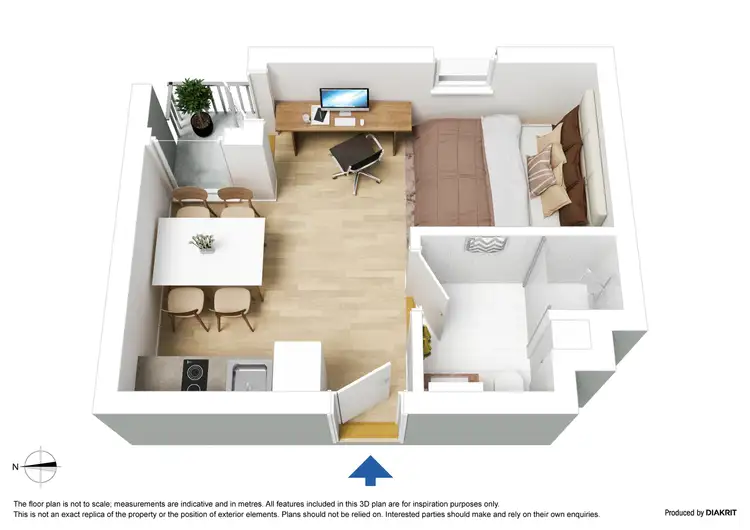 Floorplan of Homely studio listing, 211/13K Raleigh Street, Windsor VIC 3181