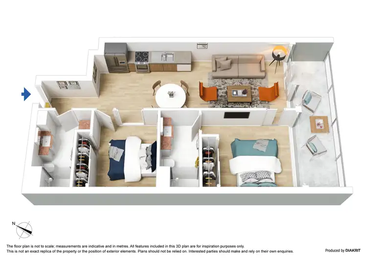 Floorplan of Homely apartment listing, 3301/118 Kavanagh Street, Southbank VIC 3006