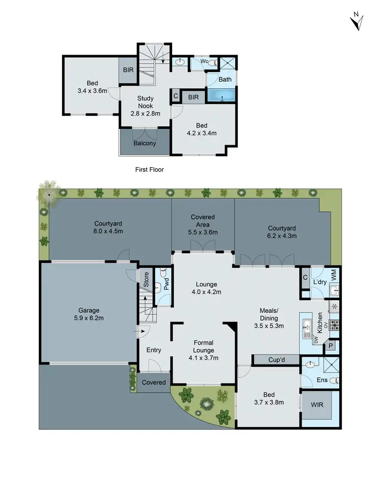 Floorplan of Homely townhouse listing, 2/52 Virginia Street, Mount Waverley VIC 3149