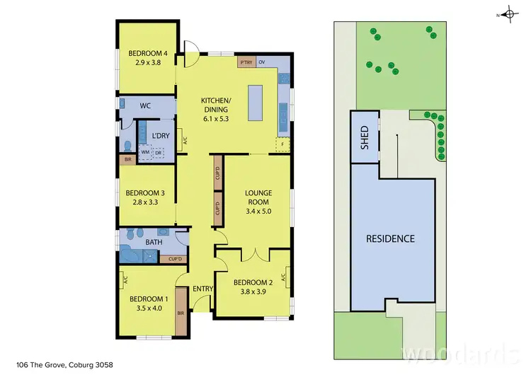 Floorplan of Homely house listing, 106 The Grove, Coburg VIC 3058
