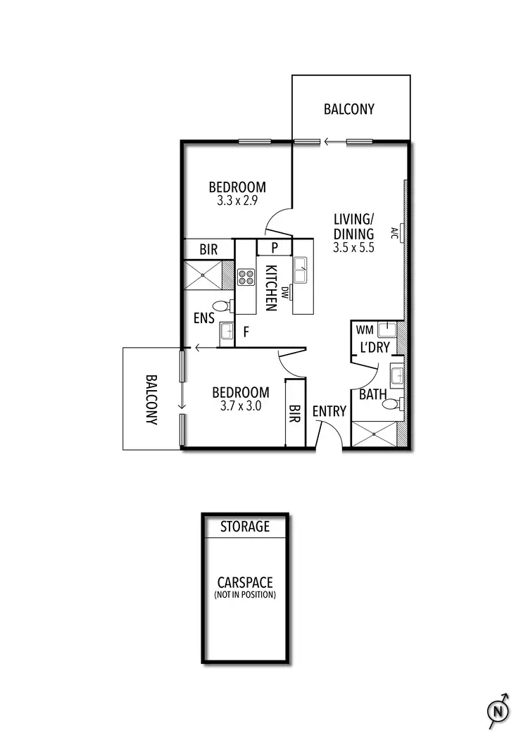 Floorplan of Homely apartment listing, 401/11 Horizon Drive, Maribyrnong VIC 3032