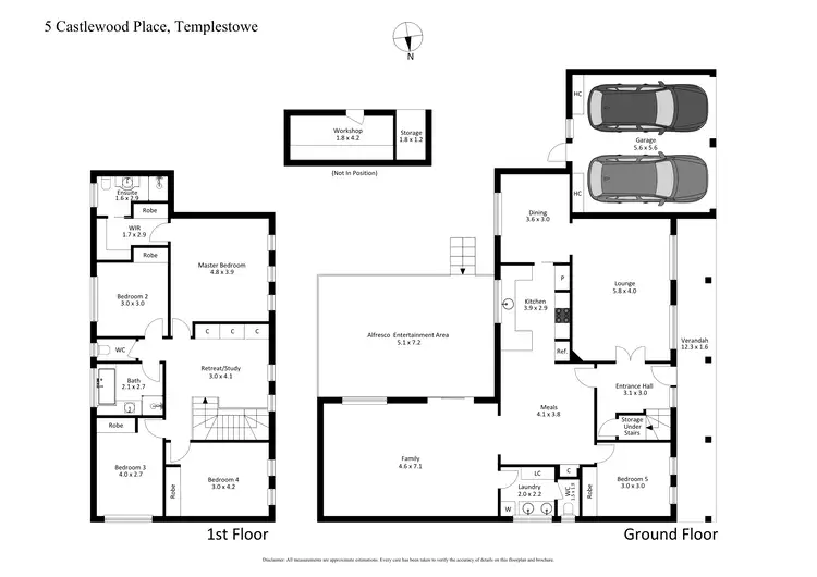 Floorplan of Homely house listing, 5 Castlewood Place, Templestowe VIC 3106