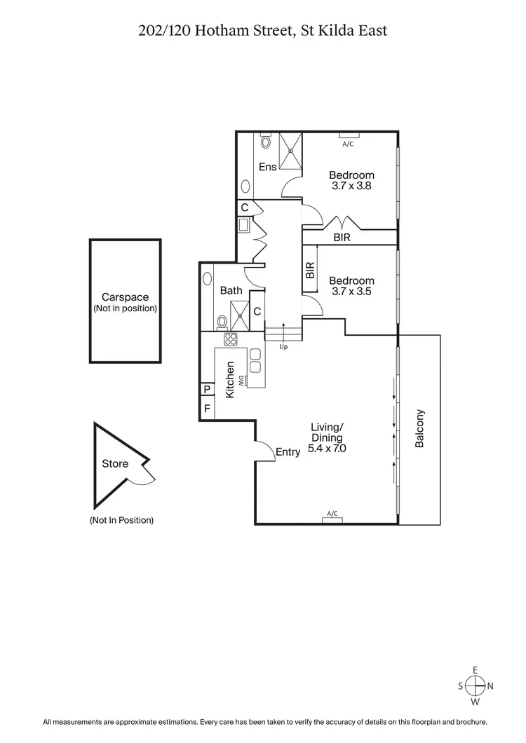 Floorplan of Homely apartment listing, 202/120 Hotham Street, St Kilda East VIC 3183