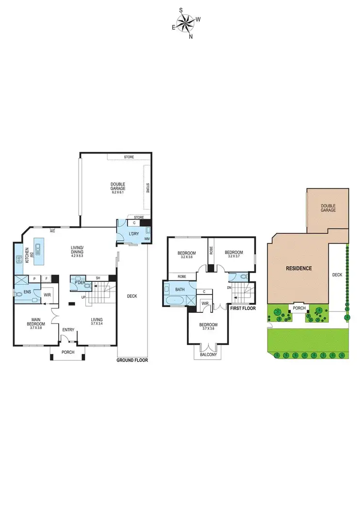 Floorplan of Homely townhouse listing, 404a South Road, Moorabbin VIC 3189
