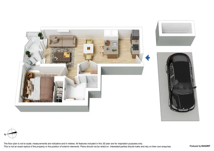 Floorplan of Homely apartment listing, G1/380 Queensberry Street, North Melbourne VIC 3051