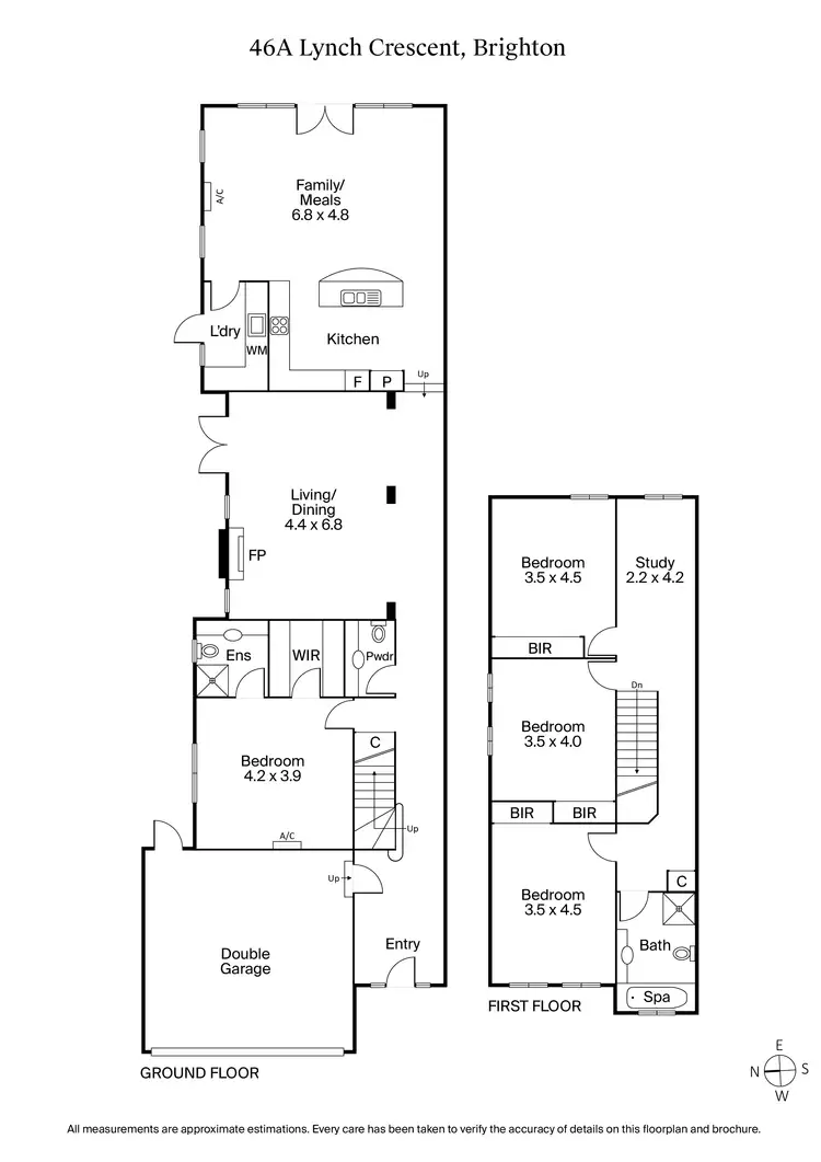Floorplan of Homely townhouse listing, 46A Lynch Crescent, Brighton VIC 3186