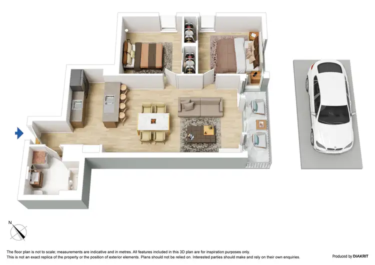 Floorplan of Homely apartment listing, 2206/163 City Road, Southbank VIC 3006