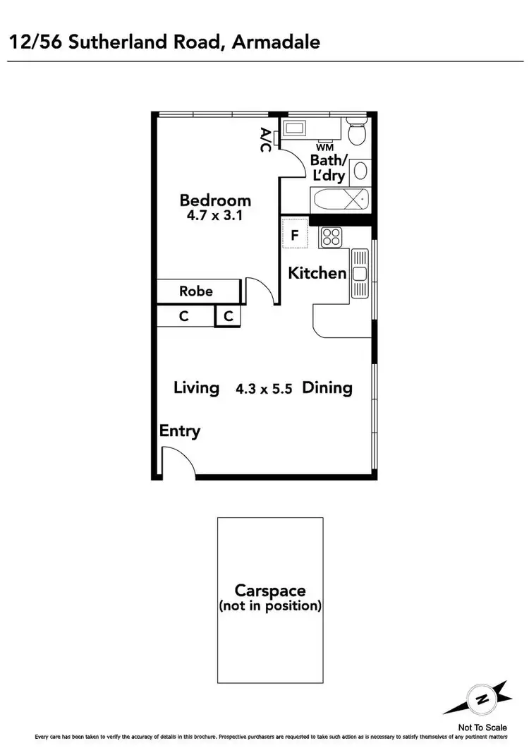 Floorplan of Homely apartment listing, 12/56 Sutherland Road, Armadale VIC 3143