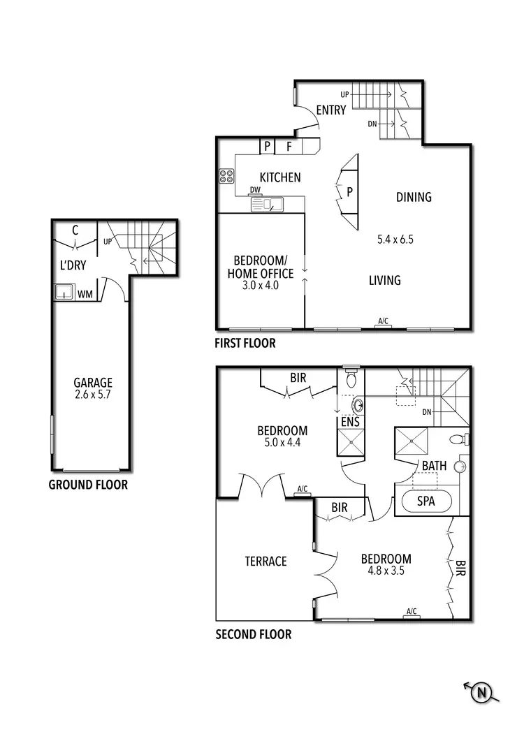 Floorplan of Homely townhouse listing, 16/22-26 Grattan Street, Carlton VIC 3053