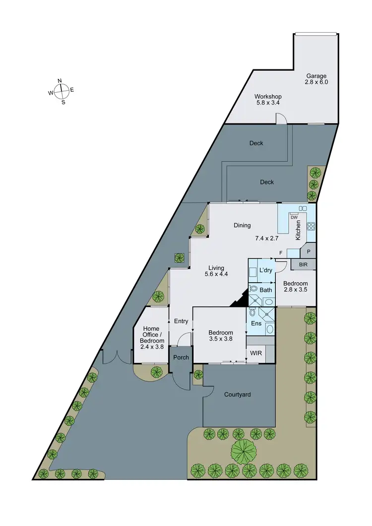 Floorplan of Homely unit listing, 1/1 Clifford Close, Ashburton VIC 3147