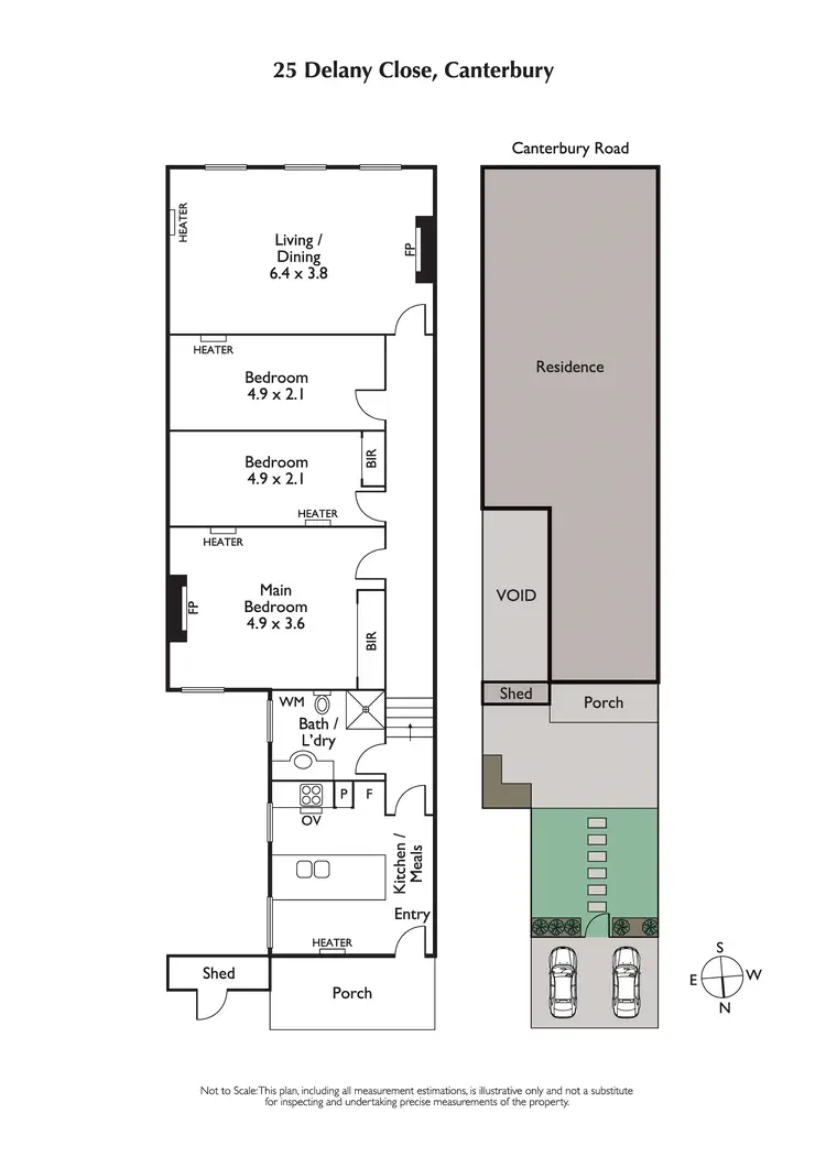 Floorplan of Homely townhouse listing, 25 Delany Close, Canterbury VIC 3126