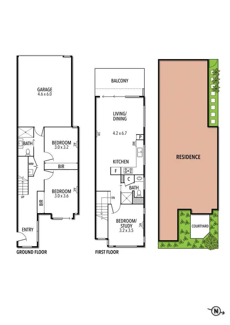 Floorplan of Homely townhouse listing, 10/62 The Parade, Ascot Vale VIC 3032