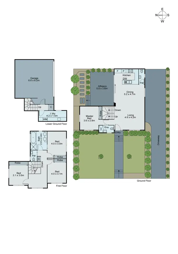 Floorplan of Homely townhouse listing, 1/8 Silver Ash Avenue, Ashwood VIC 3147