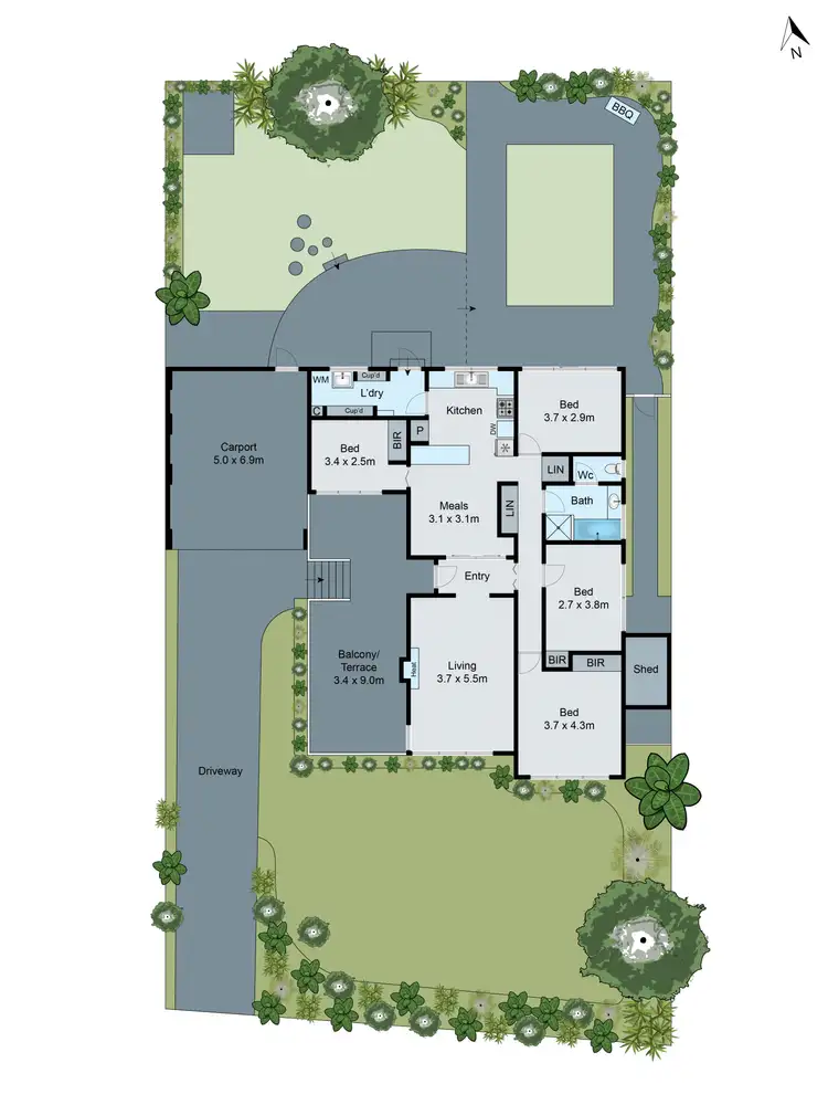 Floorplan of Homely house listing, 45 Wilga Street, Mount Waverley VIC 3149