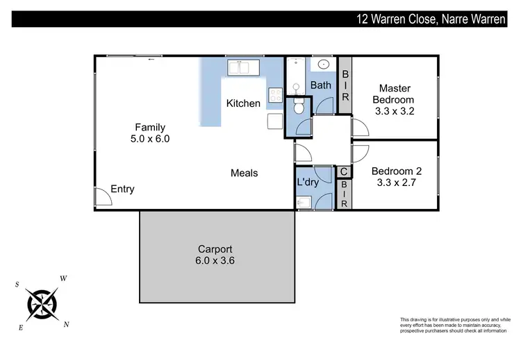 Floorplan of Homely unit listing, 12 Warren Close, Narre Warren VIC 3805