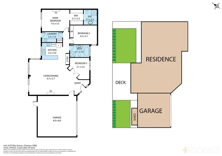 Floorplan of Homely townhouse listing, 4/21 Ella Grove, Chelsea VIC 3196