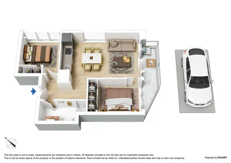 Floorplan of Homely apartment listing, 1906/135 City Road, Southbank VIC 3006