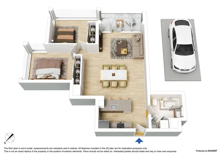 Floorplan of Homely apartment listing, 187/183 City Road, Southbank VIC 3006