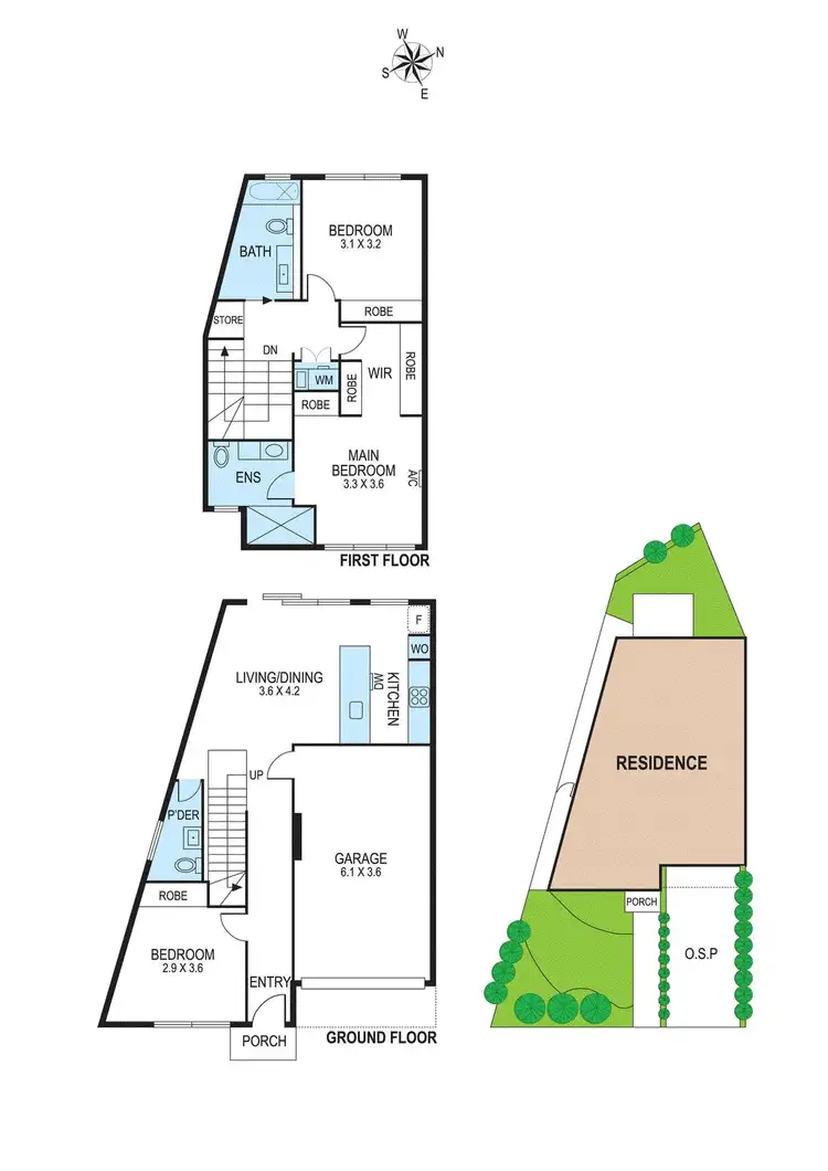 Floorplan of Homely townhouse listing, 3A Port Street, Highett VIC 3190