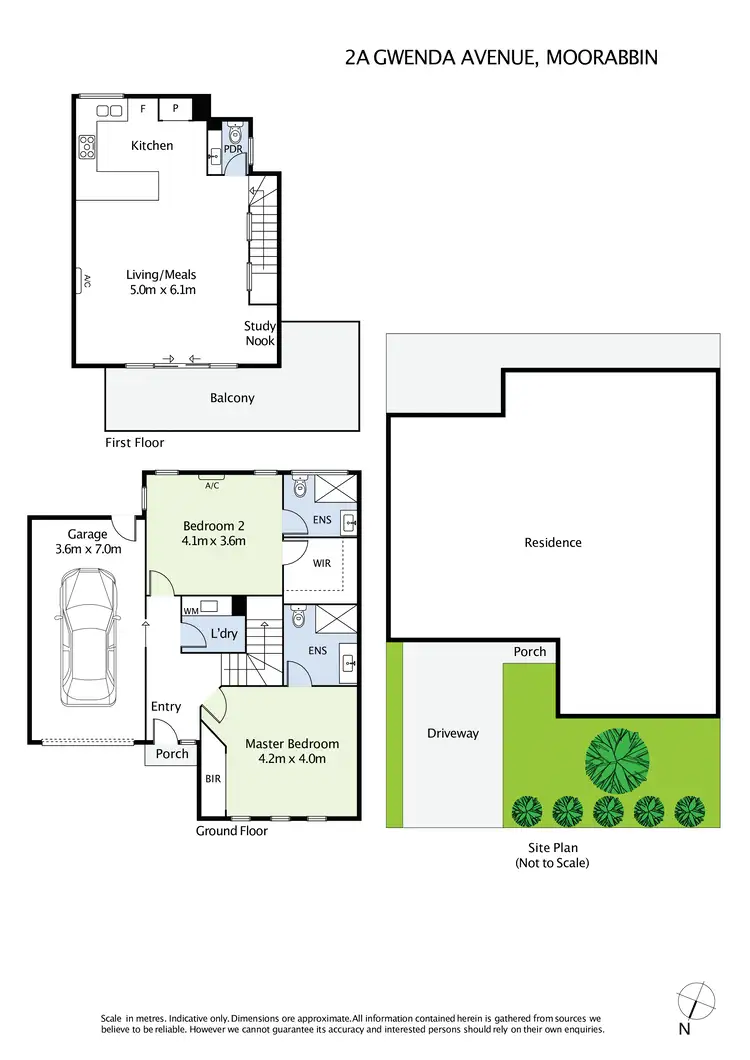 Floorplan of Homely townhouse listing, 2A Gwenda Avenue, Moorabbin VIC 3189