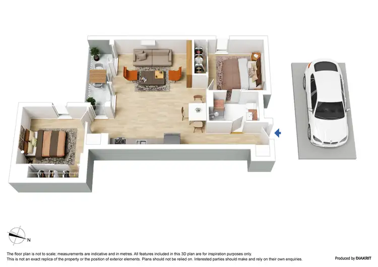Floorplan of Homely apartment listing, 2207/241 City Road, Southbank VIC 3006
