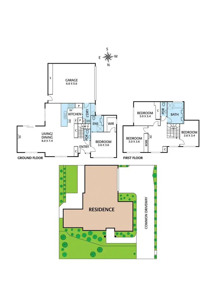 Floorplan of Homely townhouse listing, 1/38 Ford Street, Ivanhoe VIC 3079