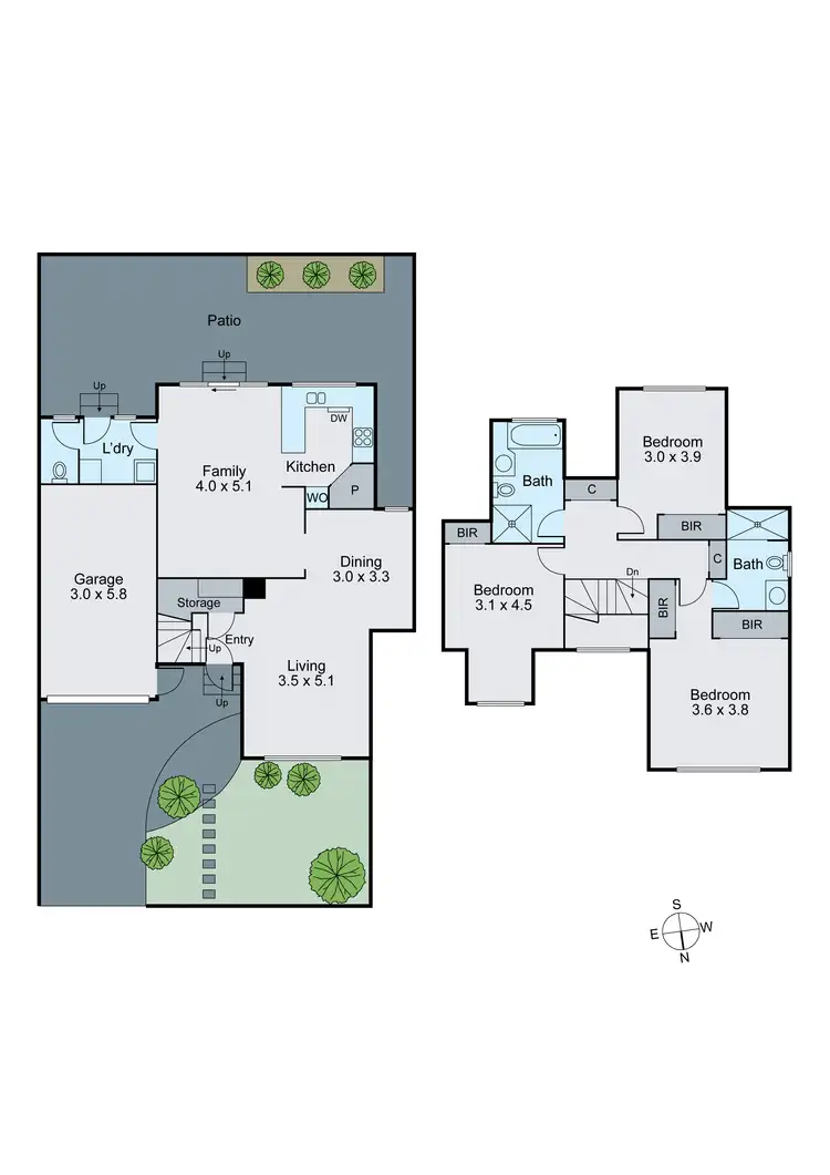 Floorplan of Homely townhouse listing, 46 Gordon Road, Mount Waverley VIC 3149