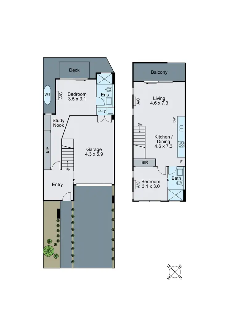 Floorplan of Homely townhouse listing, 6/38 Jean Street, Cheltenham VIC 3192