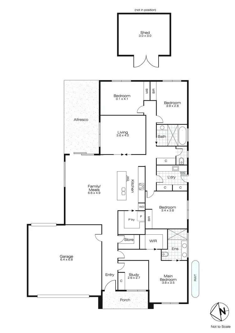 Floorplan of Homely house listing, 15 Whatman Street, Lucas VIC 3350