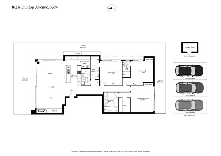 Floorplan of Homely apartment listing, 8/2a Dunlop Avenue, Kew VIC 3101