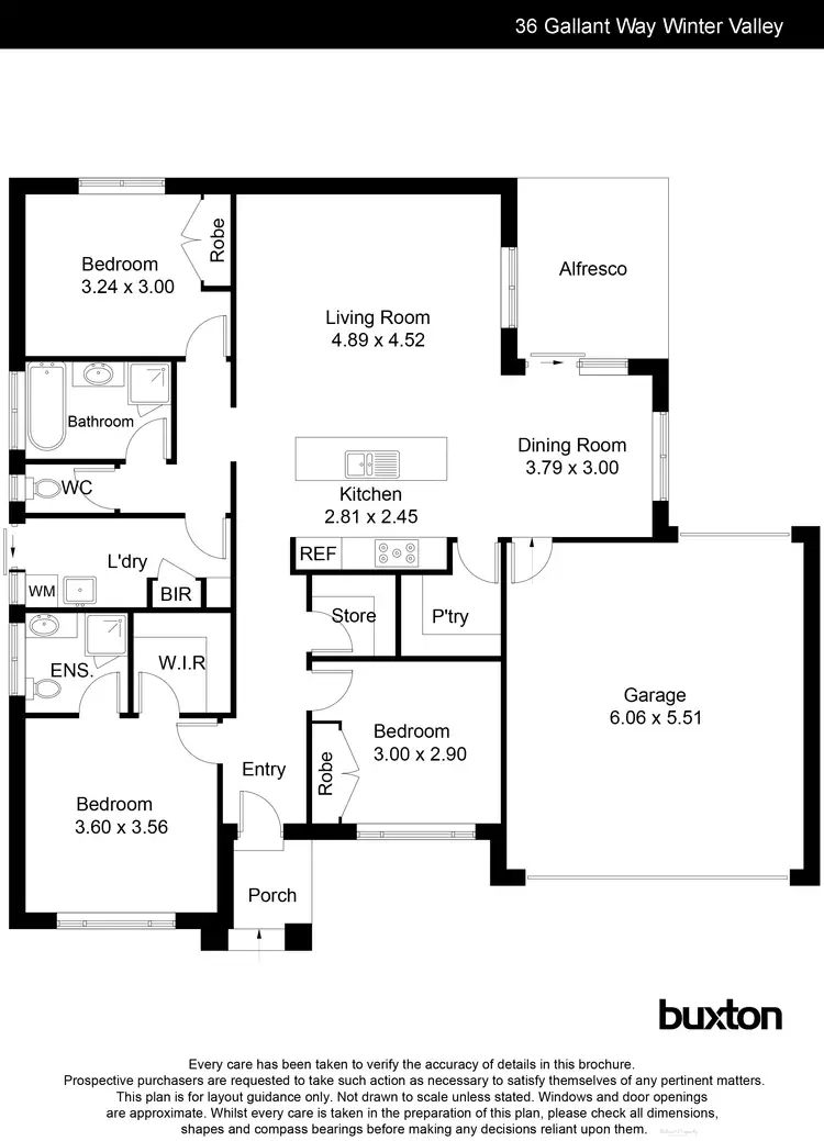 Floorplan of Homely house listing, 36 Gallant Way, Winter Valley VIC 3358