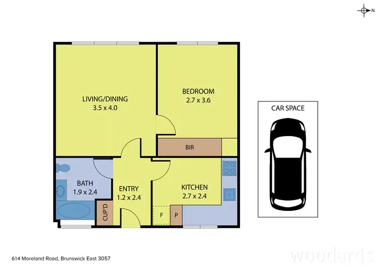 Floorplan of Homely apartment listing, 16/614 Moreland Road, Brunswick West VIC 3055