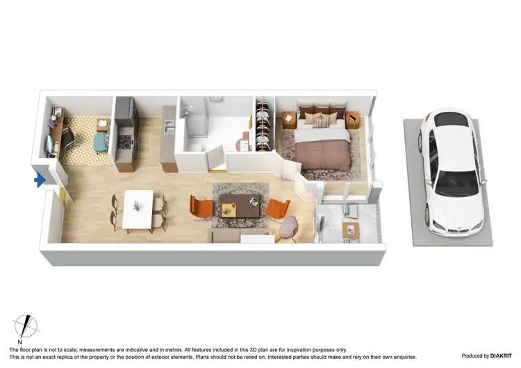 Floorplan of Homely apartment listing, 401/58 Jeffcott Street, West Melbourne VIC 3003