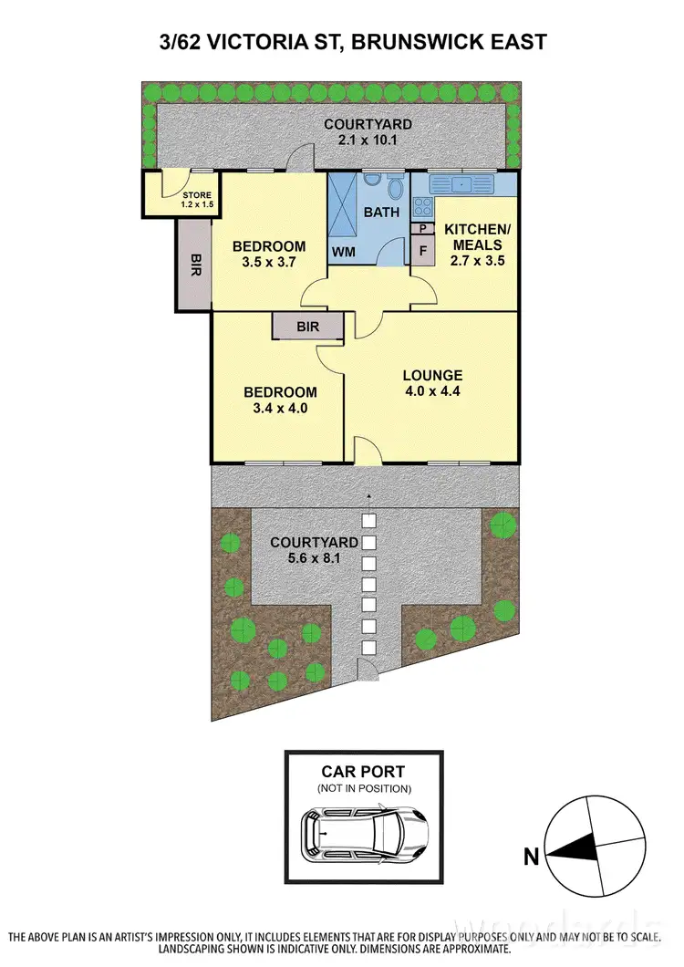 Floorplan of Homely unit listing, 3/72 Victoria Street, Brunswick East VIC 3057