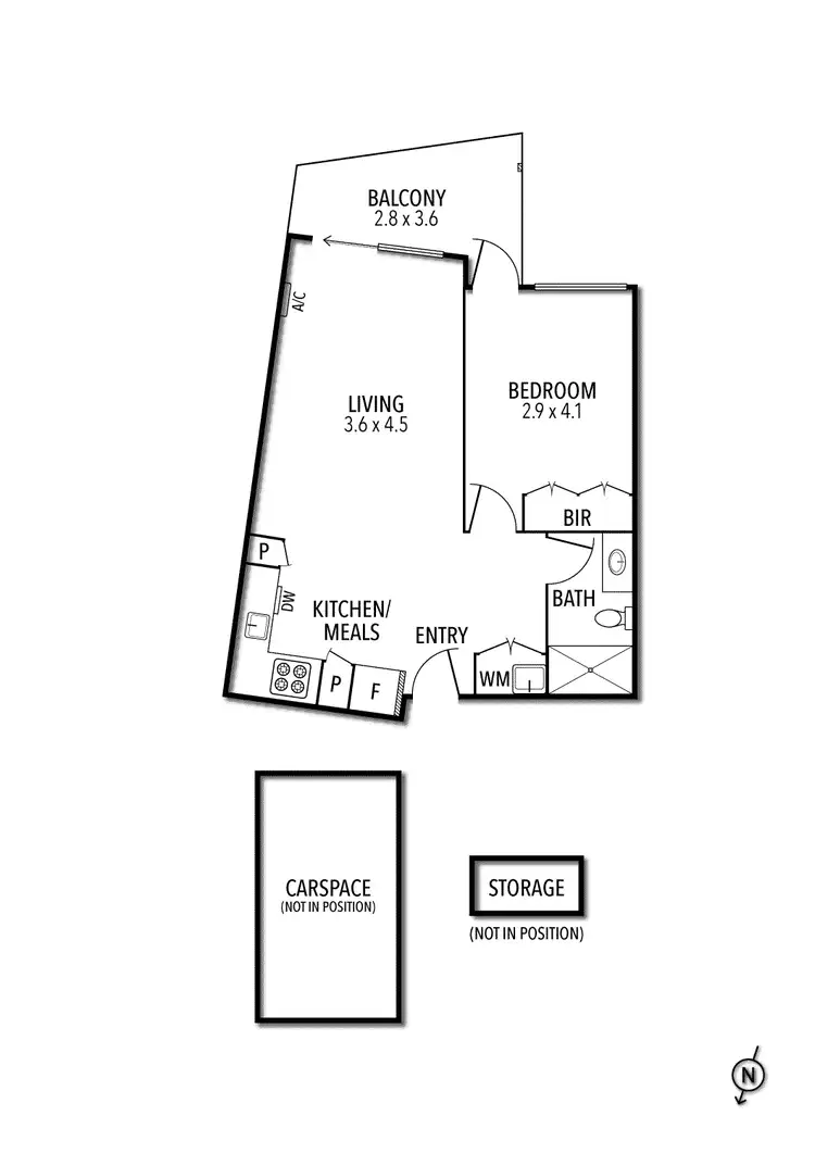 Floorplan of Homely apartment listing, 212/45 Edgewater Boulevard, Maribyrnong VIC 3032